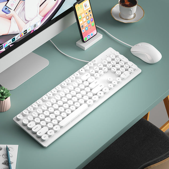 Elevate Your Workspace with the Fashion Minimalist Laptop External Wired Keyboard