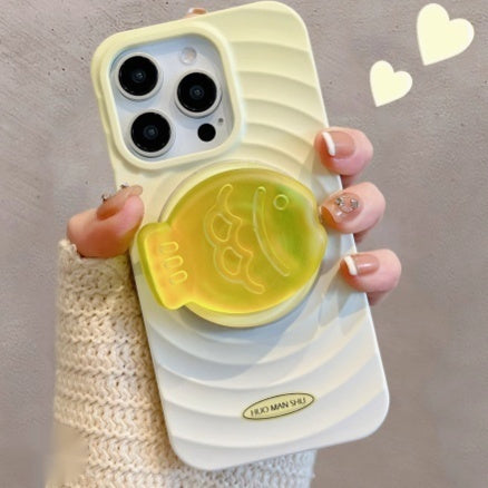 Elevate Your Phone Style with Our Personalized Gradient Ripple Circle Case