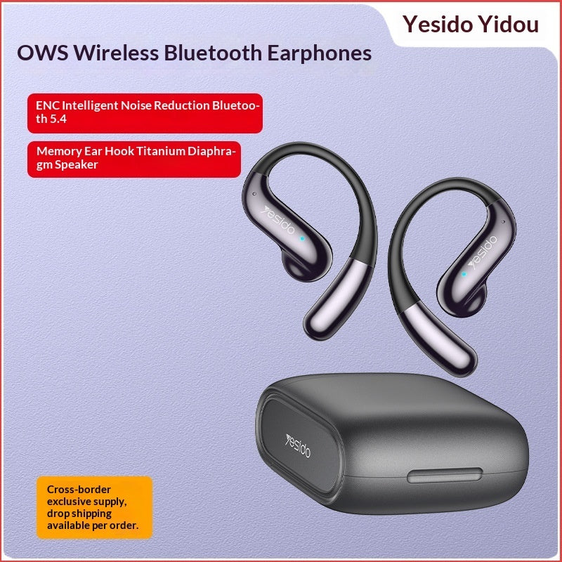 Over-Ear Noise Cancelling Wireless Bluetooth Earbuds Long Battery Life