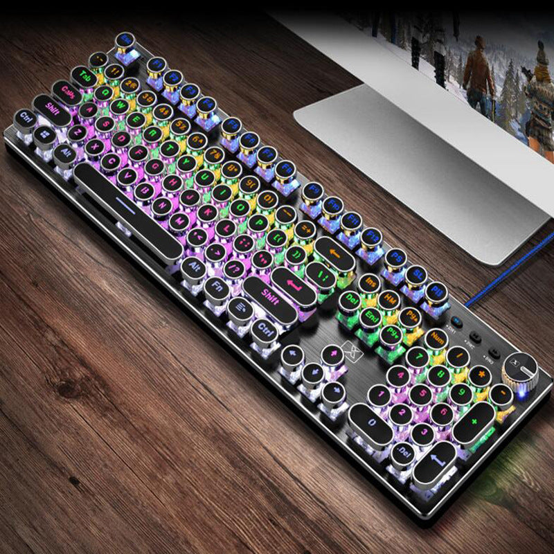 104-Key Mechanical Gaming Keyboard LED Backlit Wired Anti-Ghosting