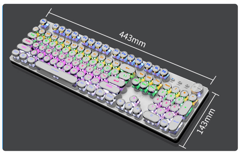 104-Key Mechanical Gaming Keyboard LED Backlit Wired Anti-Ghosting