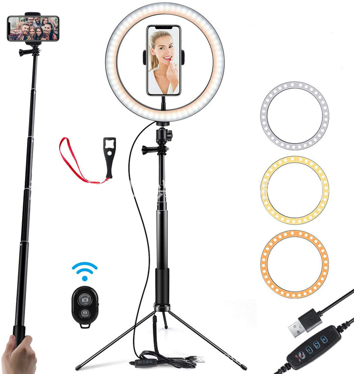 10 Inch LED Ring Light With Tripod Stand