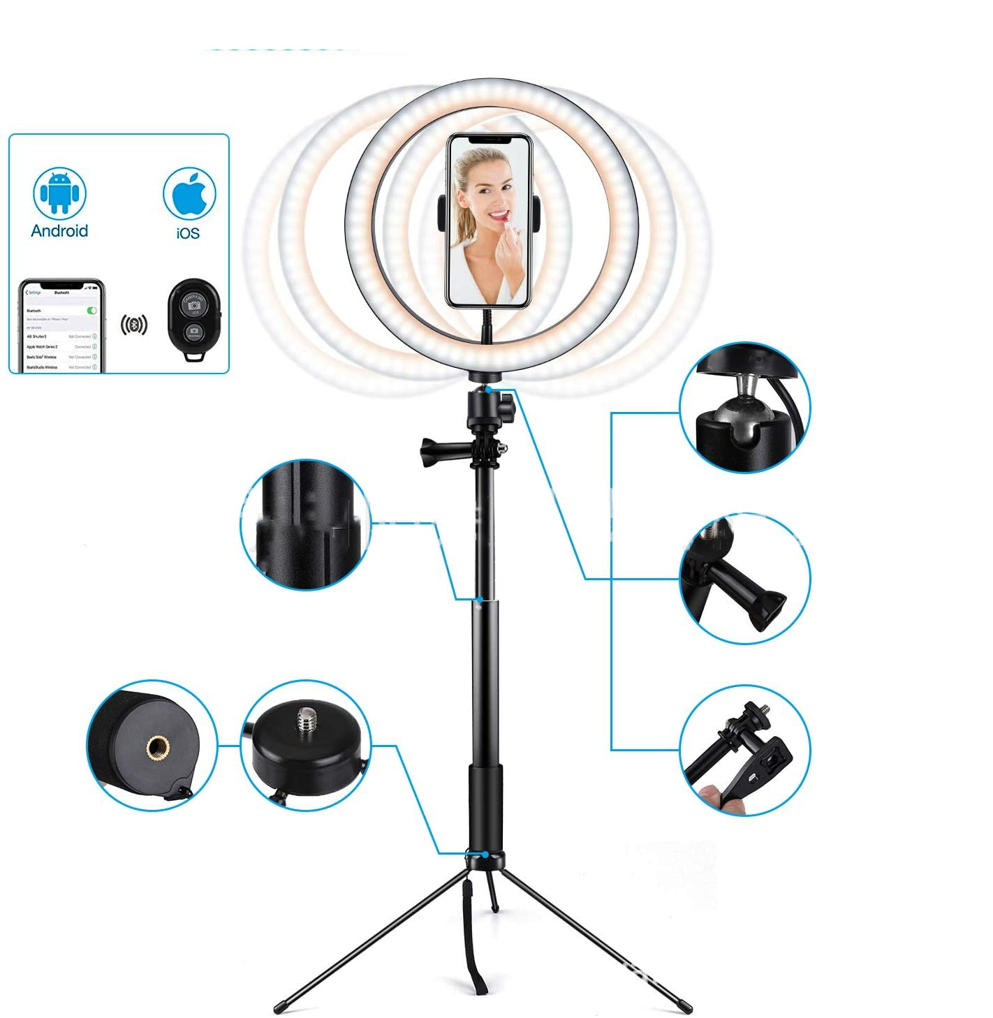 10 Inch LED Ring Light With Tripod Stand