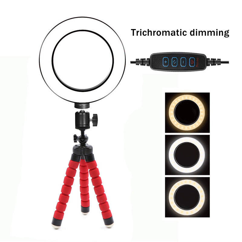 6 Inch LED Ring Light With Octopus Tripod