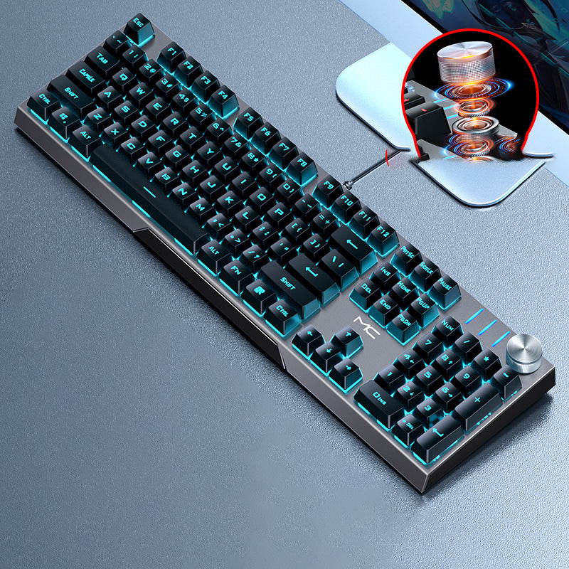 Mechanical Gaming Keyboard Wired Multi Axis Desktop Computer