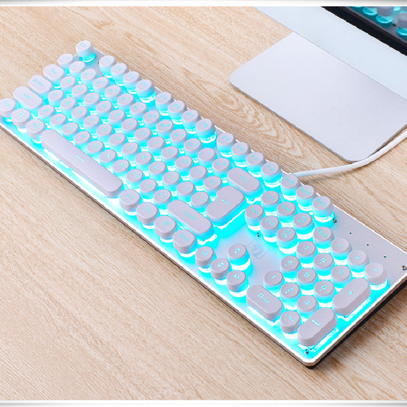 Wired Retro Luminous Gaming Keyboard