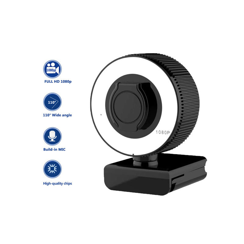 1080P 2K Autofocus Streaming Webcam With Microphone Cover