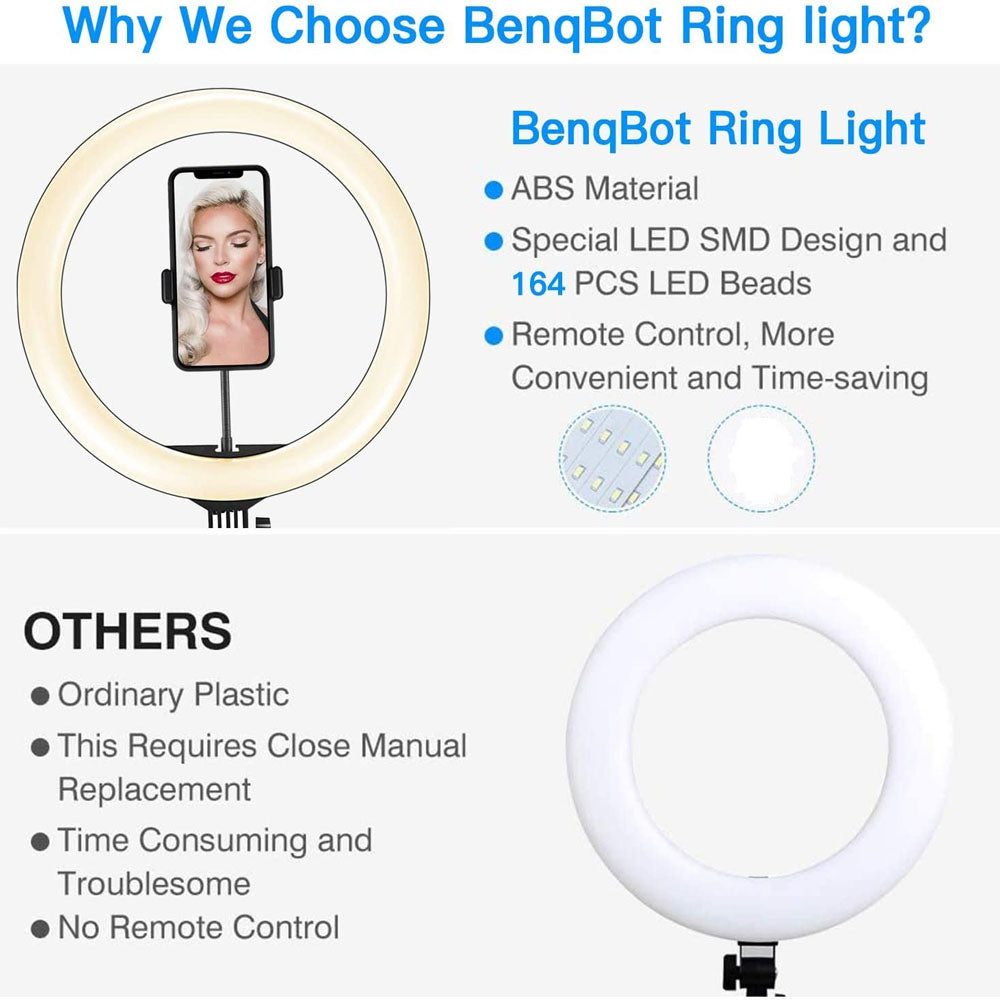 USB Dimmable LED Ring Light With Tripod Stand