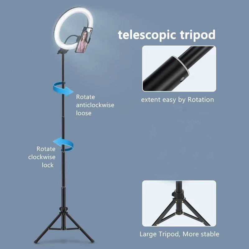 USB Dimmable LED Ring Light With Tripod Stand