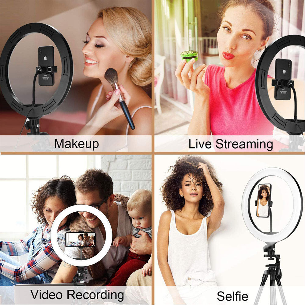USB Dimmable LED Ring Light With Tripod Stand