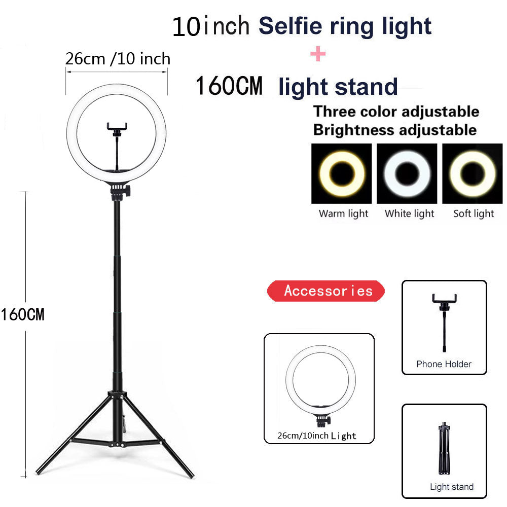 USB Dimmable LED Ring Light With Tripod Stand