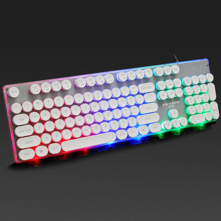 Forerunner GX60 Punk Retro USB Wired Gaming Keyboard