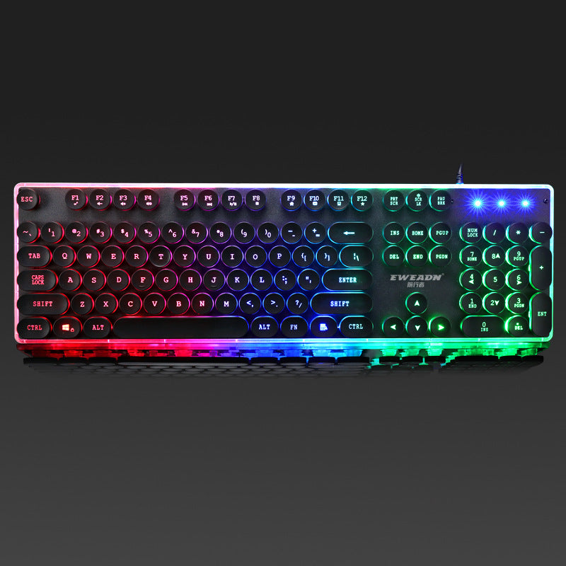 Forerunner GX60 Punk Retro USB Wired Gaming Keyboard