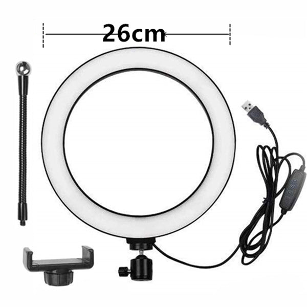 Aluminum Alloy Tripod Ring Light With Phone Holder Remote
