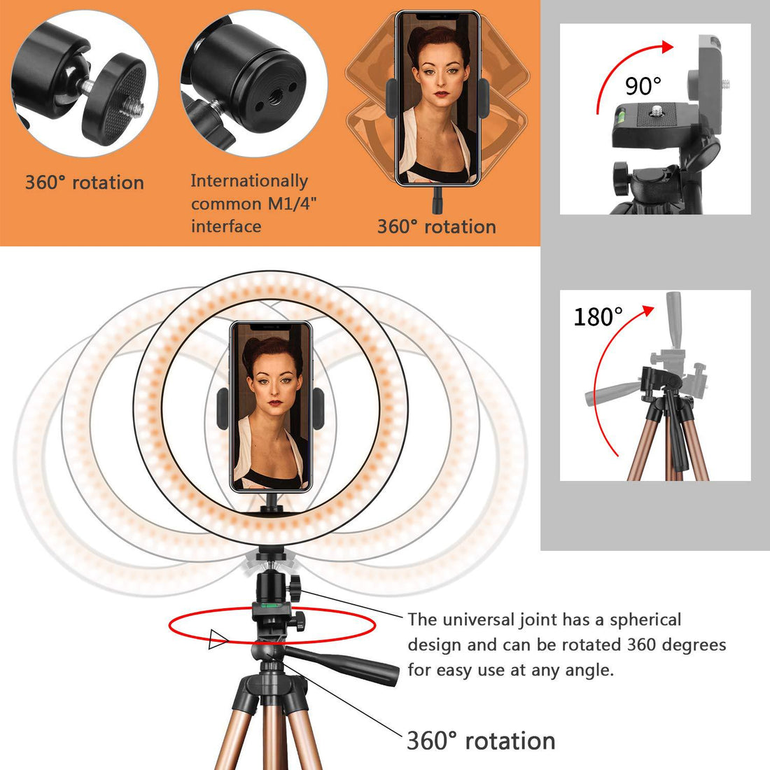 Desktop Ring Light Tripod Fill Light
