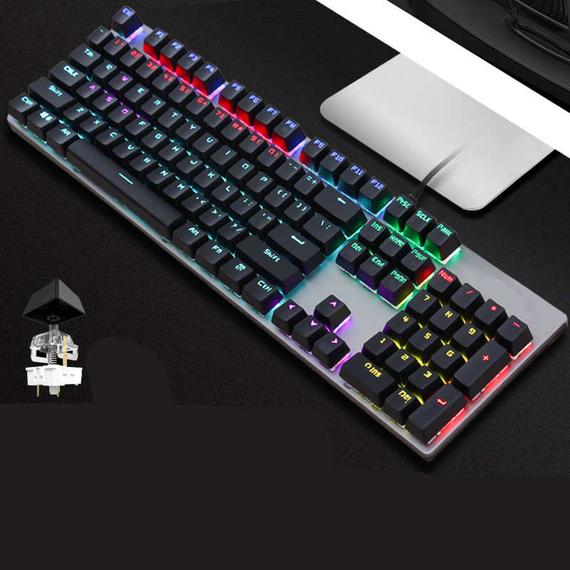 GK410 Wired Mechanical Keyboard Green Axis Desktop