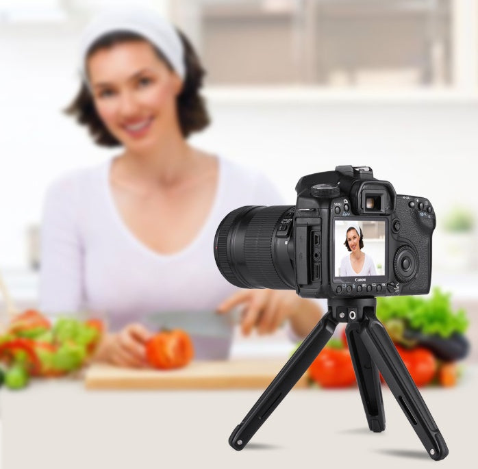 Apple Compatible Metal Mini Desktop Tripod Mobile Phone Stand
