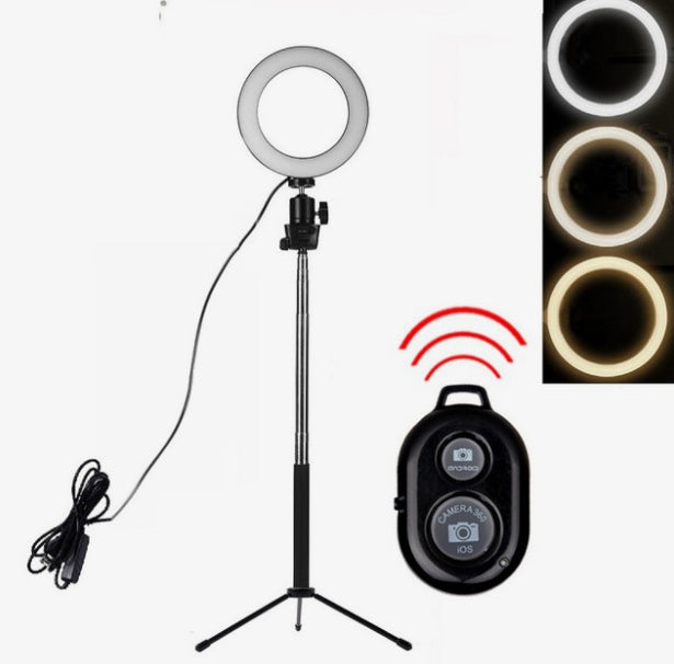 Adjustable LED Ring Fill Light Floor Tripod