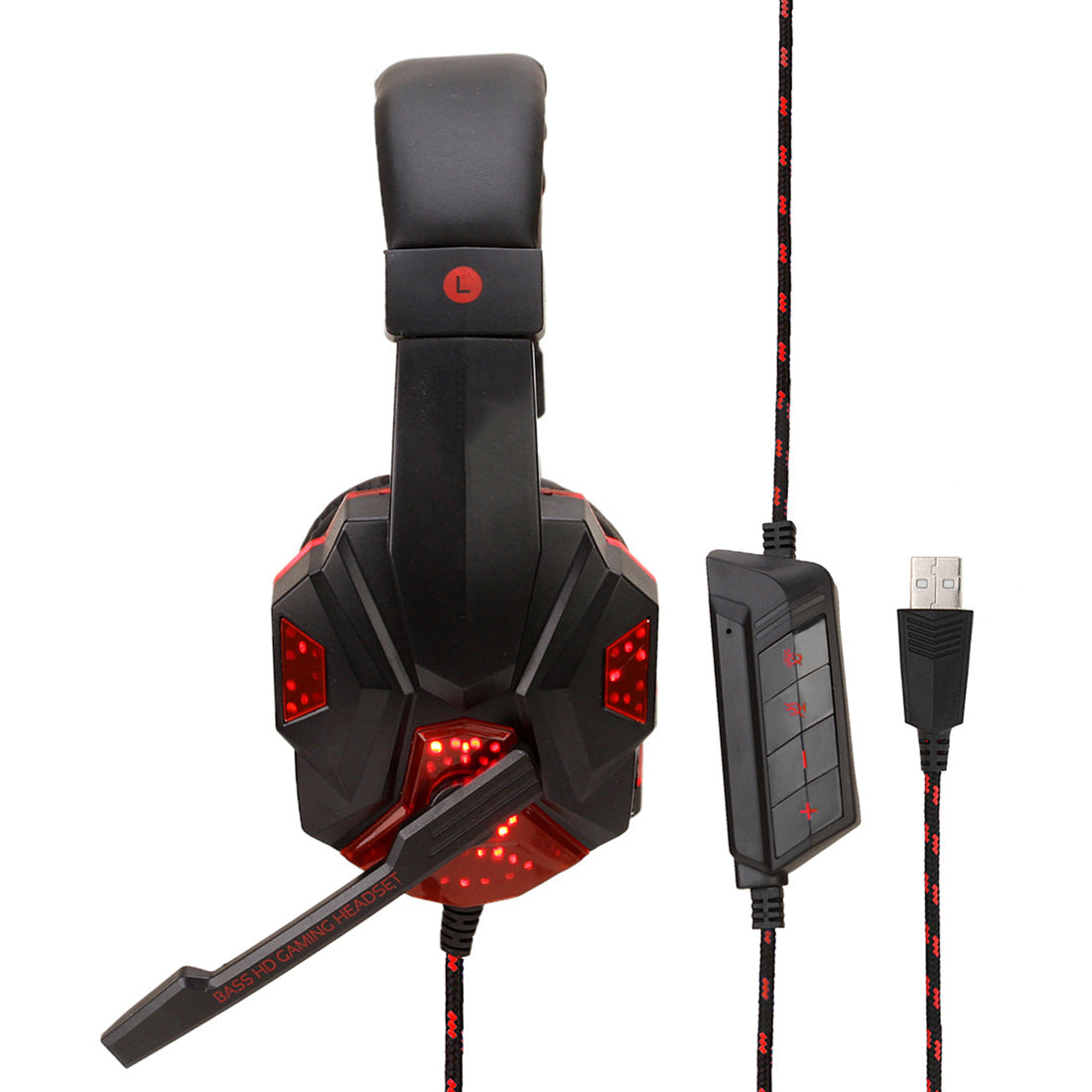 7.1 Surround Gaming Wired Headset With LED Lighting