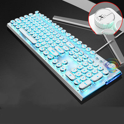 104-Key Mechanical Gaming Keyboard LED Backlit Wired Anti-Ghosting