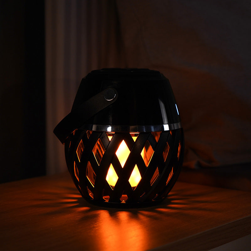 Flame Light Waterproof Portable Bluetooth Speaker Torch Style