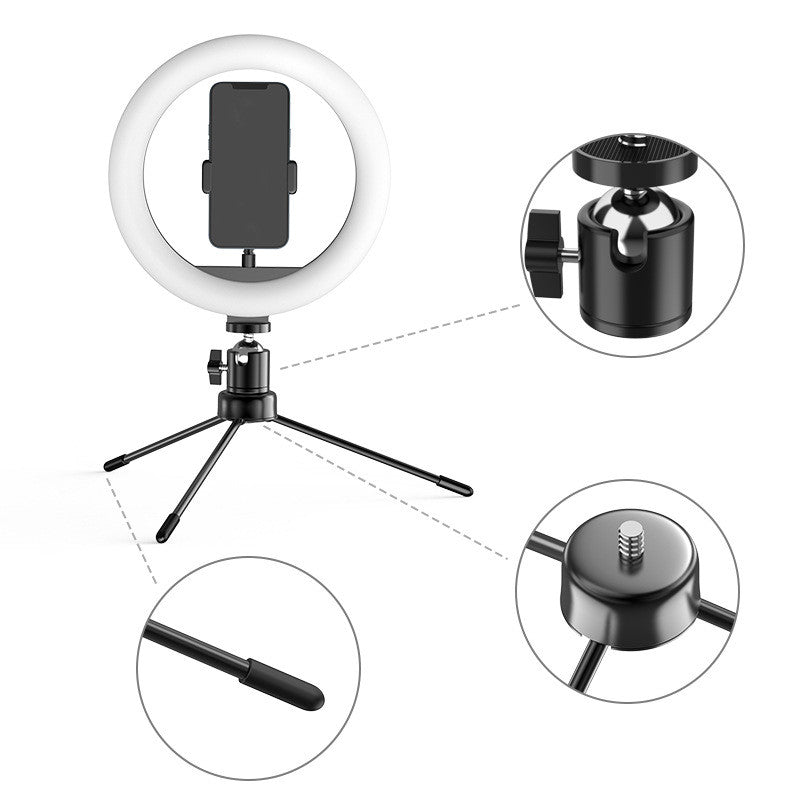 Apple Compatible 10-Inch Beauty Lamp Mobile Tripod Stand