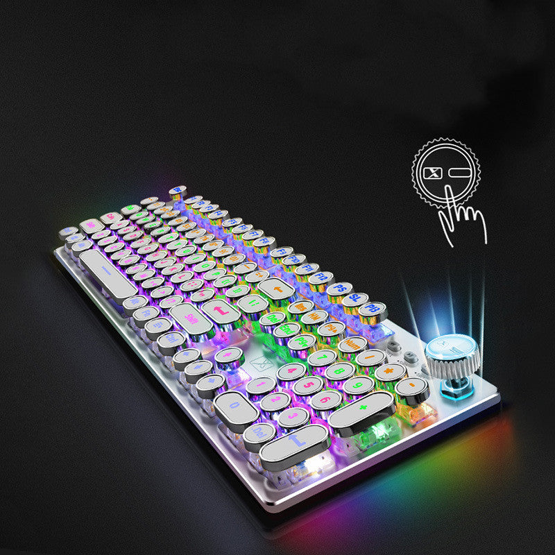104-Key Mechanical Gaming Keyboard LED Backlit Wired Anti-Ghosting