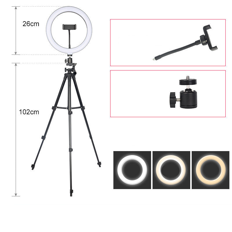 LED Ring Light Tripod With Phone Fill Light