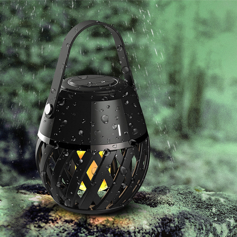 Flame Light Waterproof Portable Bluetooth Speaker Torch Style