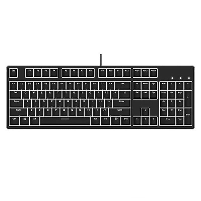 Two-Color Hot-Swap Mechanical Office Keyboard