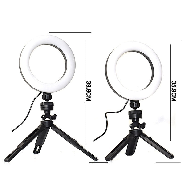 Mobile Live Streaming Selfie Tripod With Adjustable Fill Light