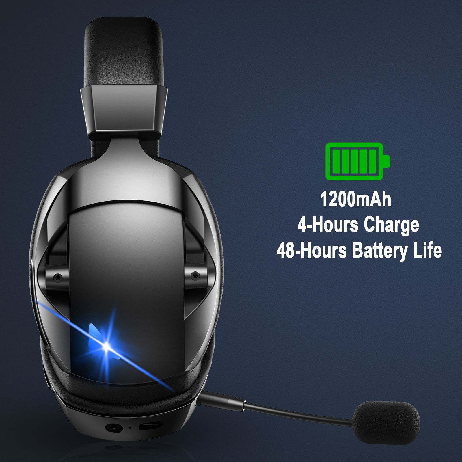 2.4G Dual-Mode Wireless Gaming Headset With Microphone For PS5 & PC