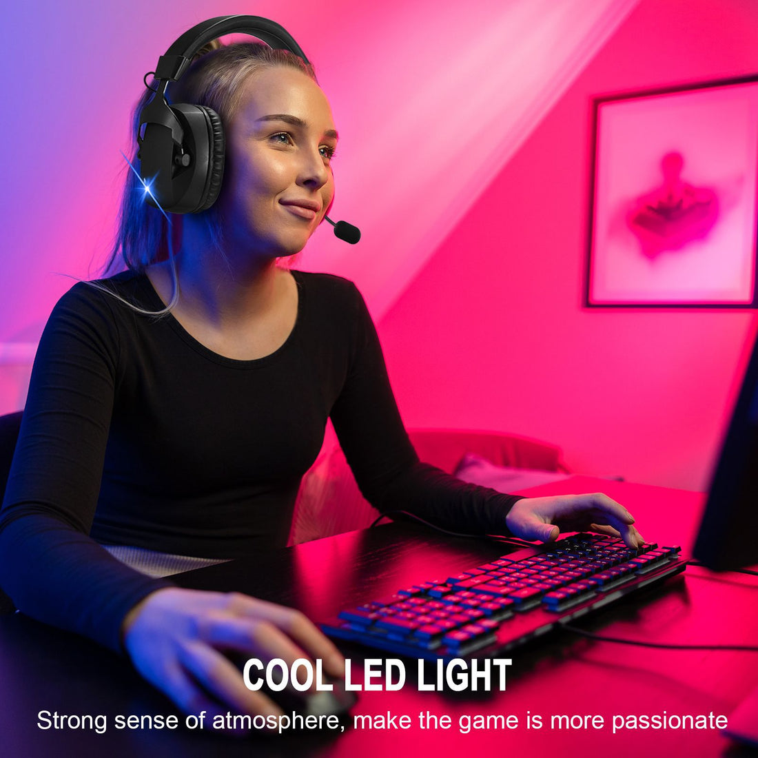 2.4G Dual-Mode Wireless Gaming Headset With Microphone For PS5 & PC