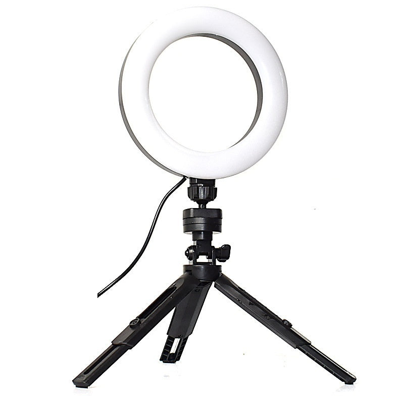 Mobile Live Streaming Selfie Tripod With Adjustable Fill Light