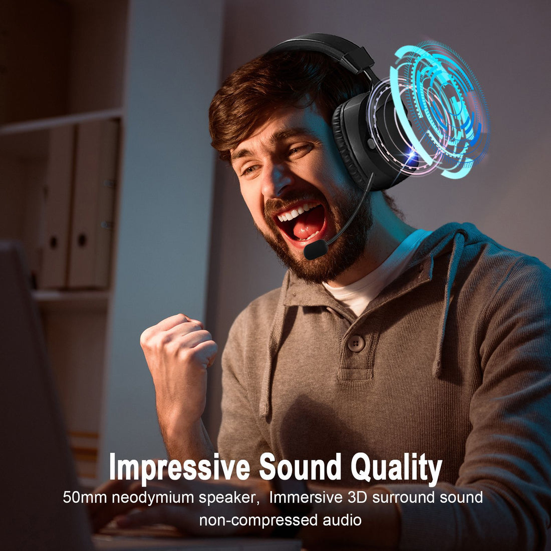2.4G Dual-Mode Wireless Gaming Headset With Microphone For PS5 & PC